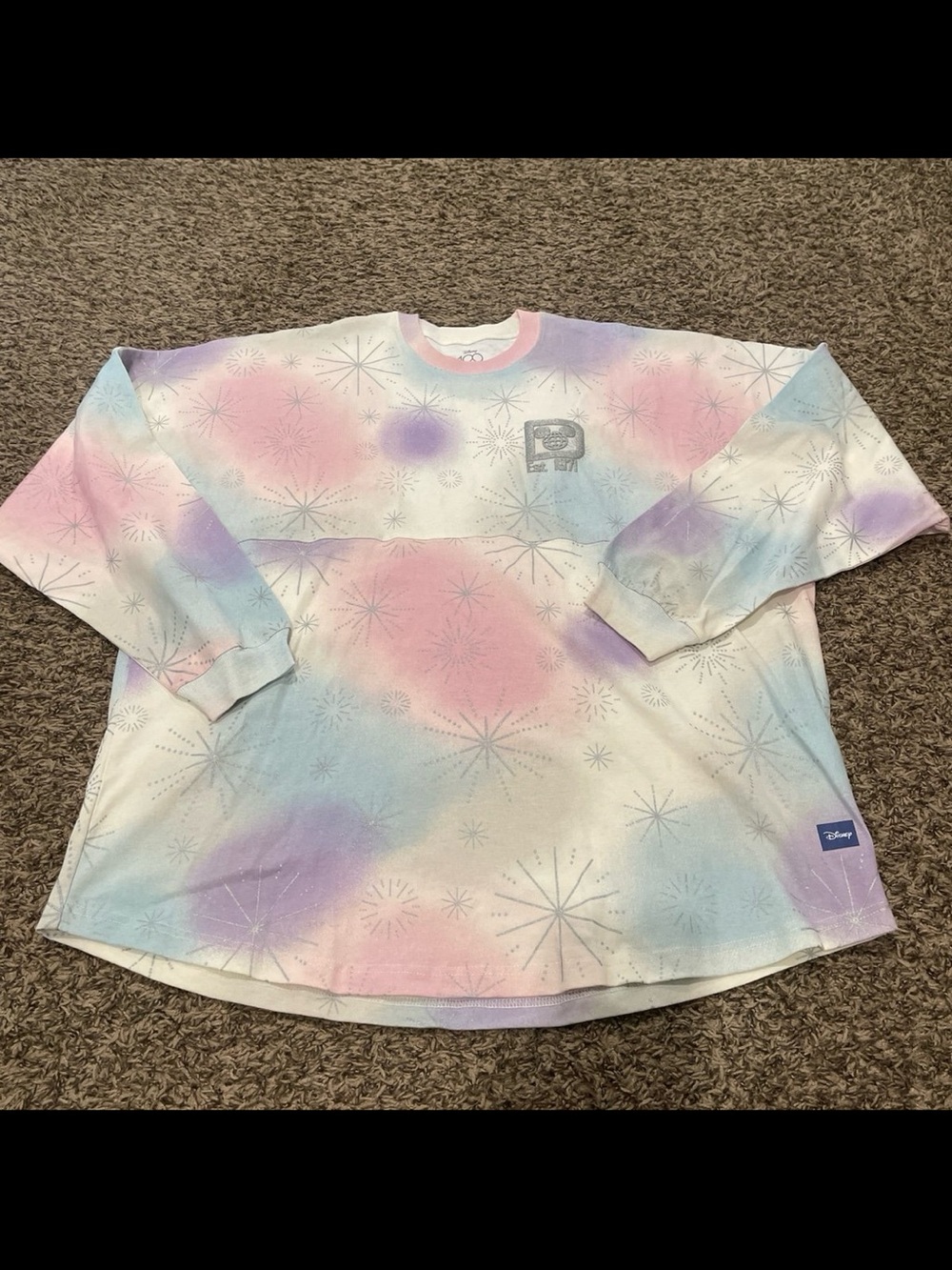 Walt Disney World NWOT 100 years pastel fireworks spirit jersey XL